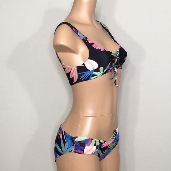 New. PILYQ multicolored palm leaf bikini. - Picture 4 of 13